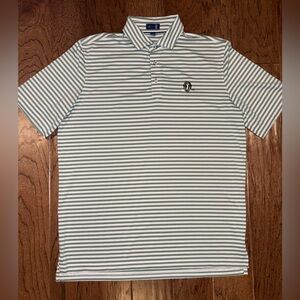 Stitch Golf Performance Polo Green White Cow Logo Size Large